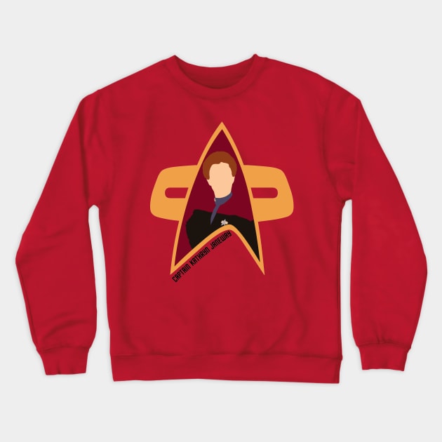 Captain Kathryn Janeway - Star Trek, Voyager Crewneck Sweatshirt by Sutilmente